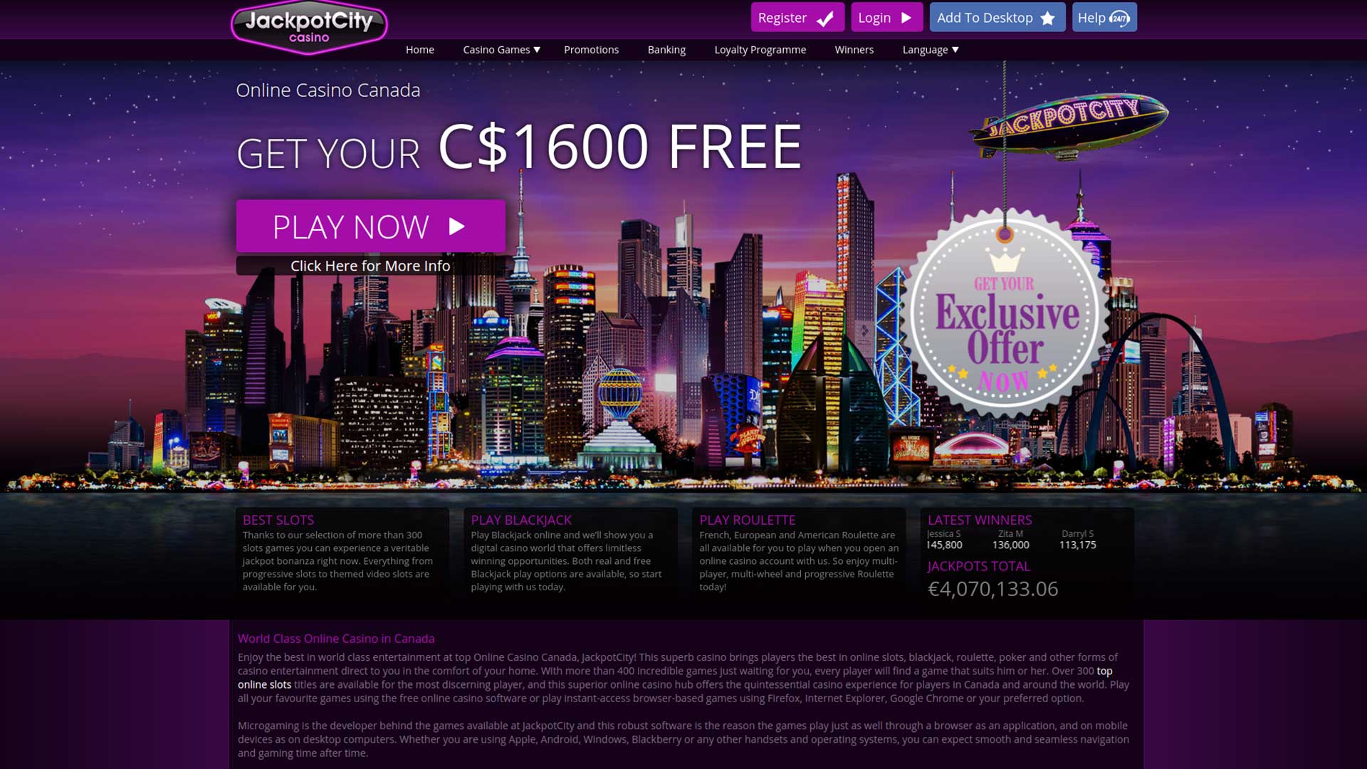 jackpot city casino online gambling