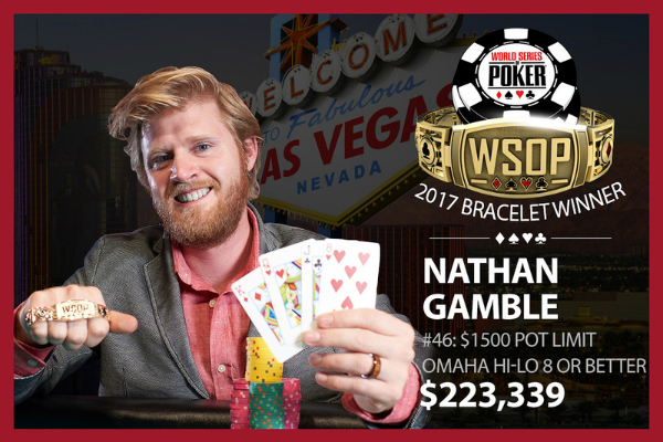 Nathan Gamble Bests WSOP $1,500 Pot-Limit Omaha Hi-Lo