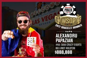 Romania’s Alexandru Papazian Wins $888,888 in WSOP Crazy Eights Event