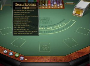 double exposure blackjack rules