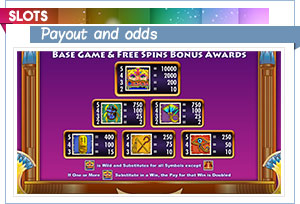 slots paytable screenshot