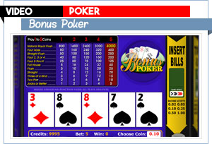 video poker bonus poker