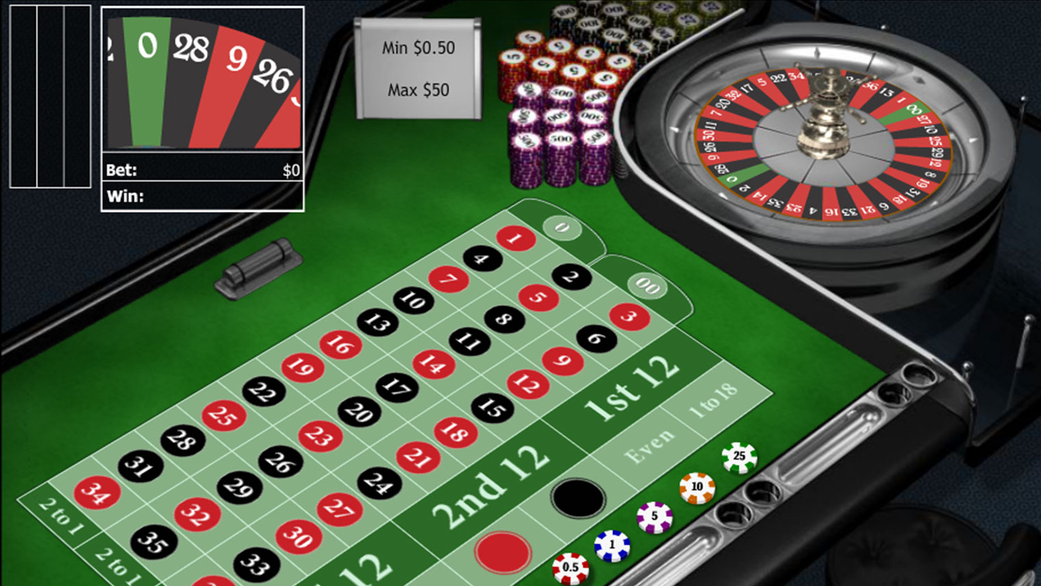 american roulette playtech screenshot