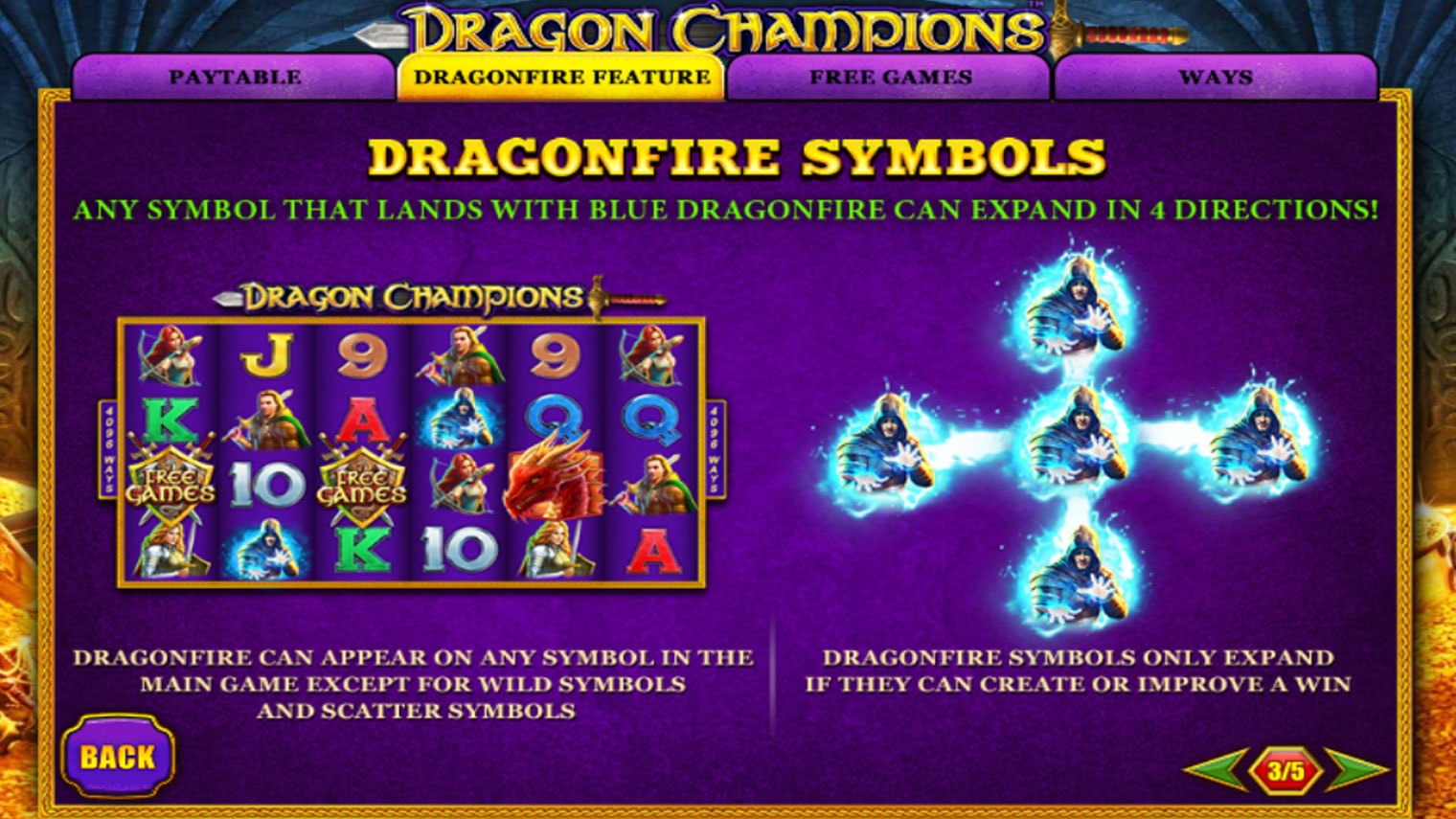 dragon champions slot screenshot