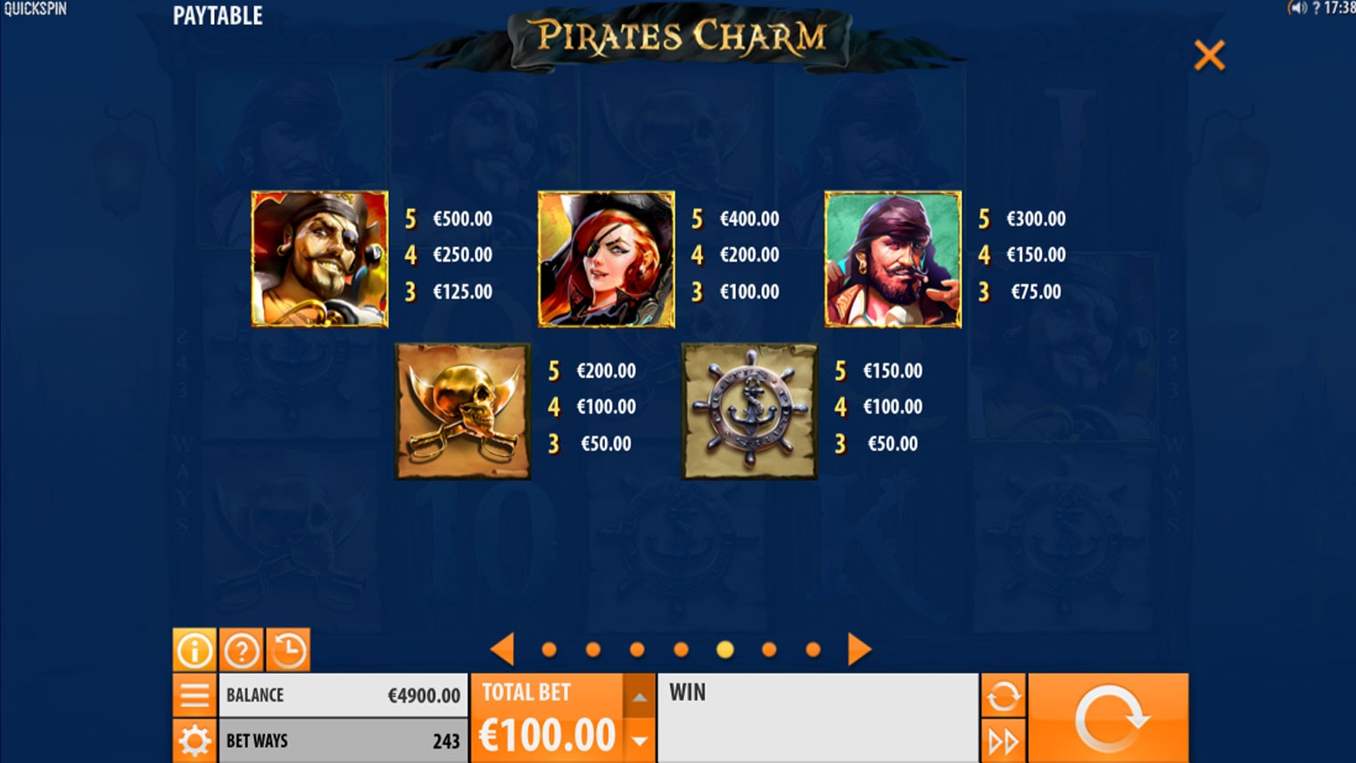 pirates charm slot screenshot