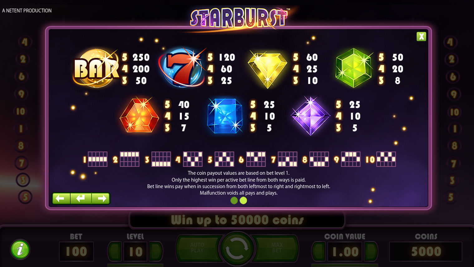 starburst slot screenshot
