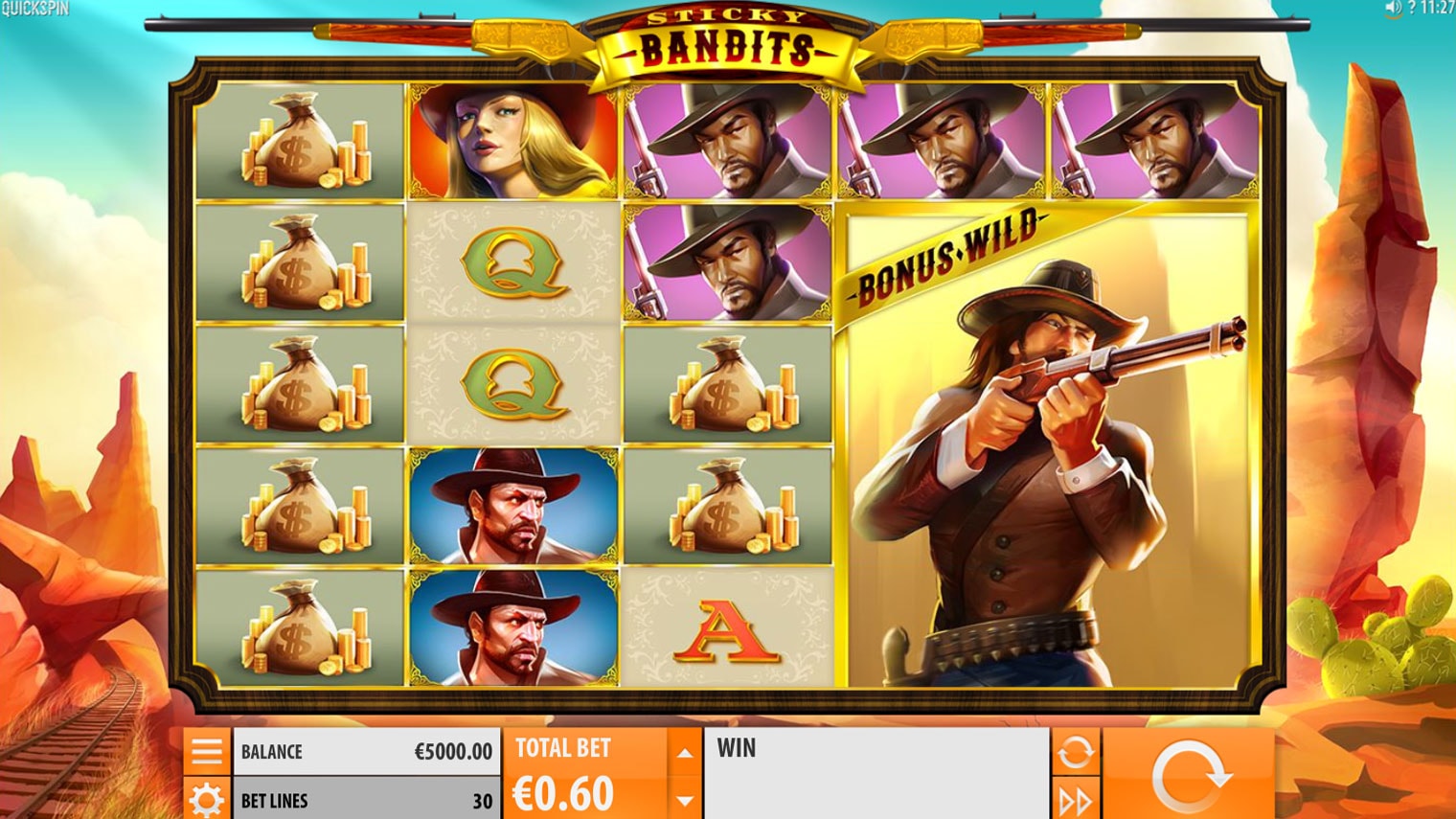 sticky bandits slot screenshot