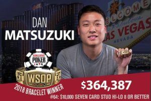 Dan Matsuzuki Emerges Victorious from WSOP US$10,000 Seven Card Stud Hi-Lo 8 or Better Championship