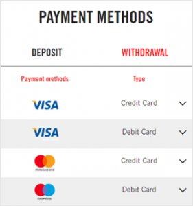 Vega Hero Payment Methods